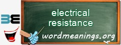 WordMeaning blackboard for electrical resistance